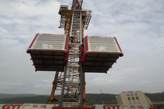 Construction Hoist SC200/200 0-42m/Min Double Cages