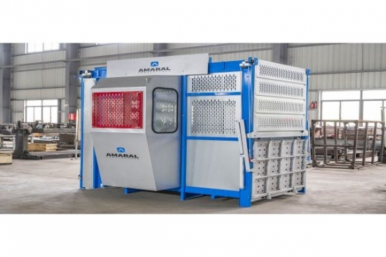 CE Construction Elevator Hoist With Reliable Electric System Rack And Pinion Emergency Safety Device